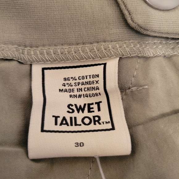 NWT Swet Tailor Everyday Chino Golf Short -Sage Green-Size 30 - Picture 8 of 9